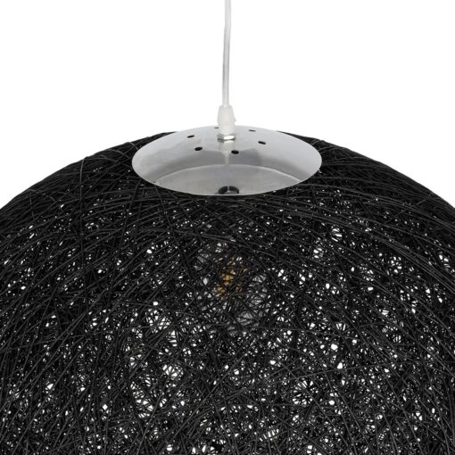 GLOBOSTAR® OCEANA 999-0157 Boho Κρεμαστό Φωτιστικό Οροφής με Ντουί 1 x E27 AC 220-240V IP20 – Μαύρο – Μ60 x Π60 x Υ60cm