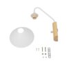 GLOBOSTAR® ALESSIA 999-0178 Μοντέρνο Φωτιστικό Τοίχου – Απλίκα με Ντουί 1 x E27 AC 220-240V IP20 – Μπεζ & Λευκό – Μ18 x Π26 x Υ29cm