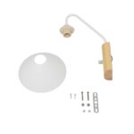 GLOBOSTAR® ALESSIA 999-0178 Μοντέρνο Φωτιστικό Τοίχου – Απλίκα με Ντουί 1 x E27 AC 220-240V IP20 – Μπεζ & Λευκό – Μ18 x Π26 x Υ29cm