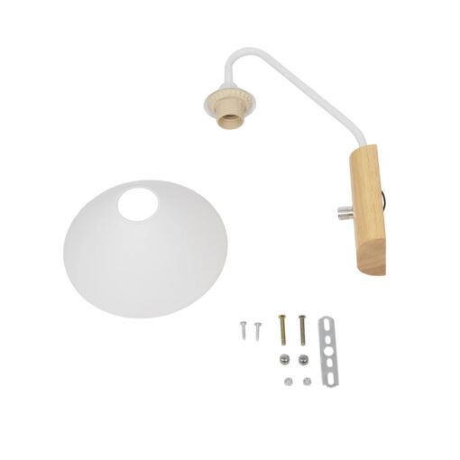 GLOBOSTAR® ALESSIA 999-0178 Μοντέρνο Φωτιστικό Τοίχου – Απλίκα με Ντουί 1 x E27 AC 220-240V IP20 – Μπεζ & Λευκό – Μ18 x Π26 x Υ29cm