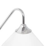 GLOBOSTAR® ALESSIA 999-0179 Μοντέρνο Φωτιστικό Τοίχου – Απλίκα με Ντουί 1 x E27 AC 220-240V IP20 – Μπεζ & Ασημί – Μ18 x Π26 x Υ29cm