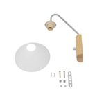 GLOBOSTAR® ALESSIA 999-0179 Μοντέρνο Φωτιστικό Τοίχου – Απλίκα με Ντουί 1 x E27 AC 220-240V IP20 – Μπεζ & Ασημί – Μ18 x Π26 x Υ29cm