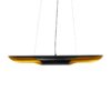 GLOBOSTAR® ESTERINA 999-0180 Μοντέρνο Κρεμαστό Φωτιστικό Οροφής με Ντουί 2 x E27 AC 220-240V IP20 – Μαύρο & Χρυσό – Μ100 x Π10 x Y10cm