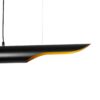 GLOBOSTAR® ESTERINA 999-0180 Μοντέρνο Κρεμαστό Φωτιστικό Οροφής με Ντουί 2 x E27 AC 220-240V IP20 – Μαύρο & Χρυσό – Μ100 x Π10 x Y10cm