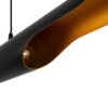 GLOBOSTAR® ESTERINA 999-0180 Μοντέρνο Κρεμαστό Φωτιστικό Οροφής με Ντουί 2 x E27 AC 220-240V IP20 – Μαύρο & Χρυσό – Μ100 x Π10 x Y10cm
