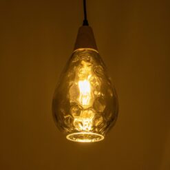 GLOBOSTAR® NOAH 999-0184 Μοντέρνο Κρεμαστό Φωτιστικό Οροφής με Ντουί 1 x E27 AC 220-240V IP20 – Γκρι & Μπεζ – Μ16 x Π16 x Υ30cm