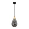 GLOBOSTAR® NOAH 999-0184 Μοντέρνο Κρεμαστό Φωτιστικό Οροφής με Ντουί 1 x E27 AC 220-240V IP20 – Γκρι & Μπεζ – Μ16 x Π16 x Υ30cm