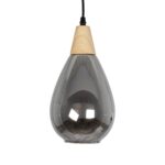 GLOBOSTAR® NOAH 999-0184 Μοντέρνο Κρεμαστό Φωτιστικό Οροφής με Ντουί 1 x E27 AC 220-240V IP20 – Γκρι & Μπεζ – Μ16 x Π16 x Υ30cm