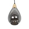 GLOBOSTAR® NOAH 999-0184 Μοντέρνο Κρεμαστό Φωτιστικό Οροφής με Ντουί 1 x E27 AC 220-240V IP20 – Γκρι & Μπεζ – Μ16 x Π16 x Υ30cm