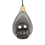 GLOBOSTAR® NOAH 999-0184 Μοντέρνο Κρεμαστό Φωτιστικό Οροφής με Ντουί 1 x E27 AC 220-240V IP20 – Γκρι & Μπεζ – Μ16 x Π16 x Υ30cm