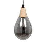 GLOBOSTAR® NOAH 999-0184 Μοντέρνο Κρεμαστό Φωτιστικό Οροφής με Ντουί 1 x E27 AC 220-240V IP20 – Γκρι & Μπεζ – Μ16 x Π16 x Υ30cm