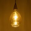 GLOBOSTAR® NOAH 999-0185 Μοντέρνο Κρεμαστό Φωτιστικό Οροφής με Ντουί 1 x E27 AC 220-240V IP20 – Μελί & Μπεζ – Μ16 x Π16 x Υ32cm