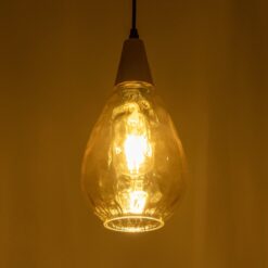 GLOBOSTAR® NOAH 999-0185 Μοντέρνο Κρεμαστό Φωτιστικό Οροφής με Ντουί 1 x E27 AC 220-240V IP20 – Μελί & Μπεζ – Μ16 x Π16 x Υ32cm
