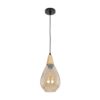 GLOBOSTAR® NOAH 999-0185 Μοντέρνο Κρεμαστό Φωτιστικό Οροφής με Ντουί 1 x E27 AC 220-240V IP20 – Μελί & Μπεζ – Μ16 x Π16 x Υ32cm