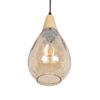 GLOBOSTAR® NOAH 999-0185 Μοντέρνο Κρεμαστό Φωτιστικό Οροφής με Ντουί 1 x E27 AC 220-240V IP20 – Μελί & Μπεζ – Μ16 x Π16 x Υ32cm