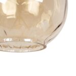 GLOBOSTAR® NOAH 999-0185 Μοντέρνο Κρεμαστό Φωτιστικό Οροφής με Ντουί 1 x E27 AC 220-240V IP20 – Μελί & Μπεζ – Μ16 x Π16 x Υ32cm