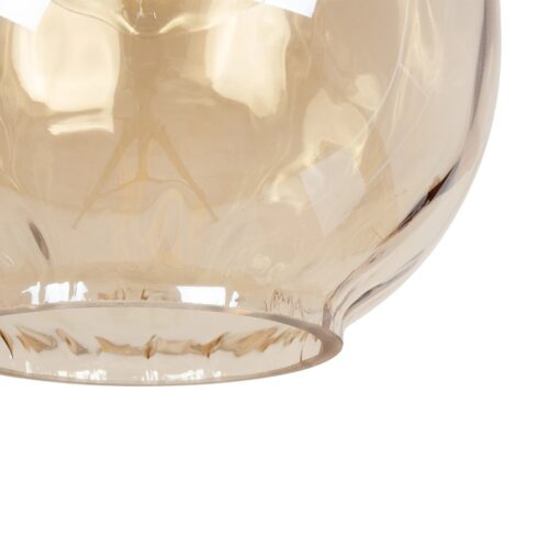 GLOBOSTAR® NOAH 999-0185 Μοντέρνο Κρεμαστό Φωτιστικό Οροφής με Ντουί 1 x E27 AC 220-240V IP20 – Μελί & Μπεζ – Μ16 x Π16 x Υ32cm