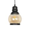 GLOBOSTAR® OLIVER 999-0186 Vintage Κρεμαστό Φωτιστικό Οροφής με Ντουί 1 x E27 AC 220-240V IP20 – Μελί & Μαύρο – Μ16 x Π16 x Υ25cm