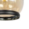 GLOBOSTAR® OLIVER 999-0186 Vintage Κρεμαστό Φωτιστικό Οροφής με Ντουί 1 x E27 AC 220-240V IP20 – Μελί & Μαύρο – Μ16 x Π16 x Υ25cm