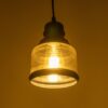 GLOBOSTAR® OLIVER 999-0187 Vintage Κρεμαστό Φωτιστικό Οροφής με Ντουί 1 x E27 AC 220-240V IP20 – Μελί & Μαύρο – Μ15 x Π15 x Υ21.5cm