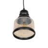 GLOBOSTAR® OLIVER 999-0187 Vintage Κρεμαστό Φωτιστικό Οροφής με Ντουί 1 x E27 AC 220-240V IP20 – Μελί & Μαύρο – Μ15 x Π15 x Υ21.5cm