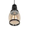GLOBOSTAR® OLIVER 999-0188 Vintage Κρεμαστό Φωτιστικό Οροφής με Ντουί 1 x E27 AC 220-240V IP20 – Μελί & Μαύρο – Μ14 x Π14 x Υ30cm