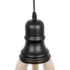 GLOBOSTAR® OLIVER 999-0188 Vintage Κρεμαστό Φωτιστικό Οροφής με Ντουί 1 x E27 AC 220-240V IP20 – Μελί & Μαύρο – Μ14 x Π14 x Υ30cm