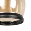 GLOBOSTAR® OLIVER 999-0188 Vintage Κρεμαστό Φωτιστικό Οροφής με Ντουί 1 x E27 AC 220-240V IP20 – Μελί & Μαύρο – Μ14 x Π14 x Υ30cm