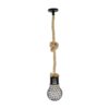GLOBOSTAR® URBAN 999-0191 Vintage Κρεμαστό Φωτιστικό Οροφής με Ντουί 1 x E27 AC 220-240V IP20 – Μαύρο & Μπεζ – Μ15 x Π15 x Υ80cm