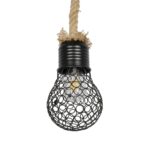GLOBOSTAR® URBAN 999-0191 Vintage Κρεμαστό Φωτιστικό Οροφής με Ντουί 1 x E27 AC 220-240V IP20 – Μαύρο & Μπεζ – Μ15 x Π15 x Υ80cm