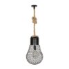 GLOBOSTAR® URBAN 999-0192 Vintage Κρεμαστό Φωτιστικό Οροφής με Ντουί 1 x E27 AC 220-240V IP20 – Μαύρο & Μπεζ – Μ28 x Π28 x Υ80cm