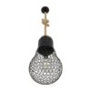 GLOBOSTAR® URBAN 999-0192 Vintage Κρεμαστό Φωτιστικό Οροφής με Ντουί 1 x E27 AC 220-240V IP20 – Μαύρο & Μπεζ – Μ28 x Π28 x Υ80cm