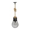 GLOBOSTAR® URBAN 999-0192 Vintage Κρεμαστό Φωτιστικό Οροφής με Ντουί 1 x E27 AC 220-240V IP20 – Μαύρο & Μπεζ – Μ28 x Π28 x Υ80cm