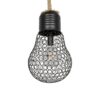 GLOBOSTAR® URBAN 999-0192 Vintage Κρεμαστό Φωτιστικό Οροφής με Ντουί 1 x E27 AC 220-240V IP20 – Μαύρο & Μπεζ – Μ28 x Π28 x Υ80cm