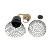 GLOBOSTAR® URBAN 999-0192 Vintage Κρεμαστό Φωτιστικό Οροφής με Ντουί 1 x E27 AC 220-240V IP20 – Μαύρο & Μπεζ – Μ28 x Π28 x Υ80cm