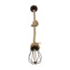 GLOBOSTAR® CAMBER 999-0200 Vintage Κρεμαστό Φωτιστικό Οροφής με Ντουί 1 x E27 AC 220-240V IP20 – Χάλκινο & Μπεζ – Μ12 x Π12 x Υ80cm