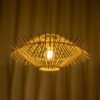 GLOBOSTAR® SASSO 999-0201 Boho Κρεμαστό Φωτιστικό Οροφής με Ντουί 1 x E27 AC 220-240V IP20 – Μπεζ – Μ50 x Π50 x Y23cm