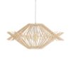 GLOBOSTAR® SASSO 999-0201 Boho Κρεμαστό Φωτιστικό Οροφής με Ντουί 1 x E27 AC 220-240V IP20 – Μπεζ – Μ50 x Π50 x Y23cm