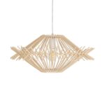 GLOBOSTAR® SASSO 999-0201 Boho Κρεμαστό Φωτιστικό Οροφής με Ντουί 1 x E27 AC 220-240V IP20 – Μπεζ – Μ50 x Π50 x Y23cm