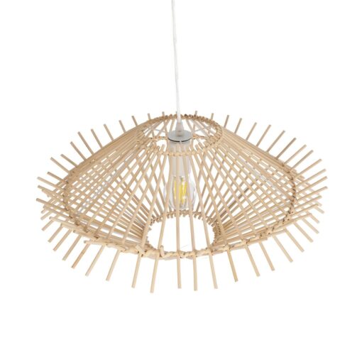 GLOBOSTAR® SASSO 999-0201 Boho Κρεμαστό Φωτιστικό Οροφής με Ντουί 1 x E27 AC 220-240V IP20 – Μπεζ – Μ50 x Π50 x Y23cm
