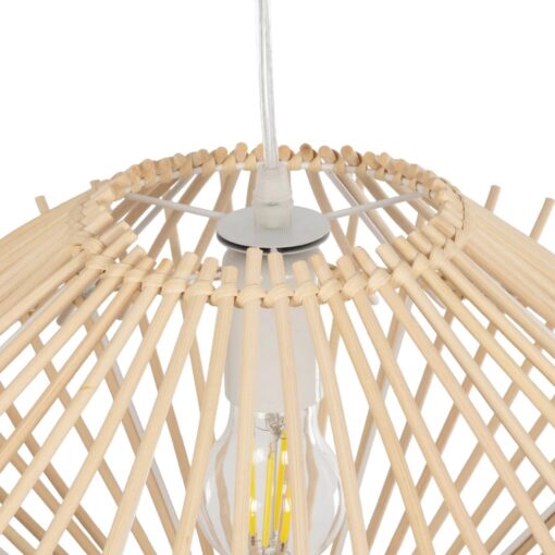 GLOBOSTAR® SASSO 999-0201 Boho Κρεμαστό Φωτιστικό Οροφής με Ντουί 1 x E27 AC 220-240V IP20 – Μπεζ – Μ50 x Π50 x Y23cm