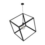 GLOBOSTAR® CUBE 999-0215 Μοντέρνο Κρεμαστό Φωτιστικό Οροφής με Ντουί 1 x E27 AC 220-240V IP20 – Μαύρο – Μ70 x Π70 x Υ87cm