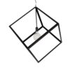 GLOBOSTAR® CUBE 999-0215 Μοντέρνο Κρεμαστό Φωτιστικό Οροφής με Ντουί 1 x E27 AC 220-240V IP20 – Μαύρο – Μ70 x Π70 x Υ87cm