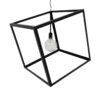 GLOBOSTAR® CUBE 999-0215 Μοντέρνο Κρεμαστό Φωτιστικό Οροφής με Ντουί 1 x E27 AC 220-240V IP20 – Μαύρο – Μ70 x Π70 x Υ87cm