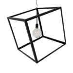 GLOBOSTAR® CUBE 999-0215 Μοντέρνο Κρεμαστό Φωτιστικό Οροφής με Ντουί 1 x E27 AC 220-240V IP20 – Μαύρο – Μ70 x Π70 x Υ87cm
