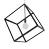GLOBOSTAR® CUBE 999-0215 Μοντέρνο Κρεμαστό Φωτιστικό Οροφής με Ντουί 1 x E27 AC 220-240V IP20 – Μαύρο – Μ70 x Π70 x Υ87cm