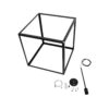 GLOBOSTAR® CUBE 999-0215 Μοντέρνο Κρεμαστό Φωτιστικό Οροφής με Ντουί 1 x E27 AC 220-240V IP20 – Μαύρο – Μ70 x Π70 x Υ87cm