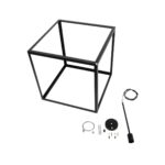 GLOBOSTAR® CUBE 999-0215 Μοντέρνο Κρεμαστό Φωτιστικό Οροφής με Ντουί 1 x E27 AC 220-240V IP20 – Μαύρο – Μ70 x Π70 x Υ87cm