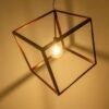 GLOBOSTAR® CUBE 999-0216 Μοντέρνο Κρεμαστό Φωτιστικό Οροφής με Ντουί 1 x E27 AC 220-240V IP20 – Χάλκινο – Μ70 x Π70 x Υ87cm