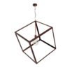 GLOBOSTAR® CUBE 999-0216 Μοντέρνο Κρεμαστό Φωτιστικό Οροφής με Ντουί 1 x E27 AC 220-240V IP20 – Χάλκινο – Μ70 x Π70 x Υ87cm